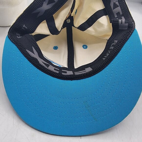 Fox Racing Small Medium White Blue Fitted Hat Motorcycles Motorcross Casual - Picture 8 of 10